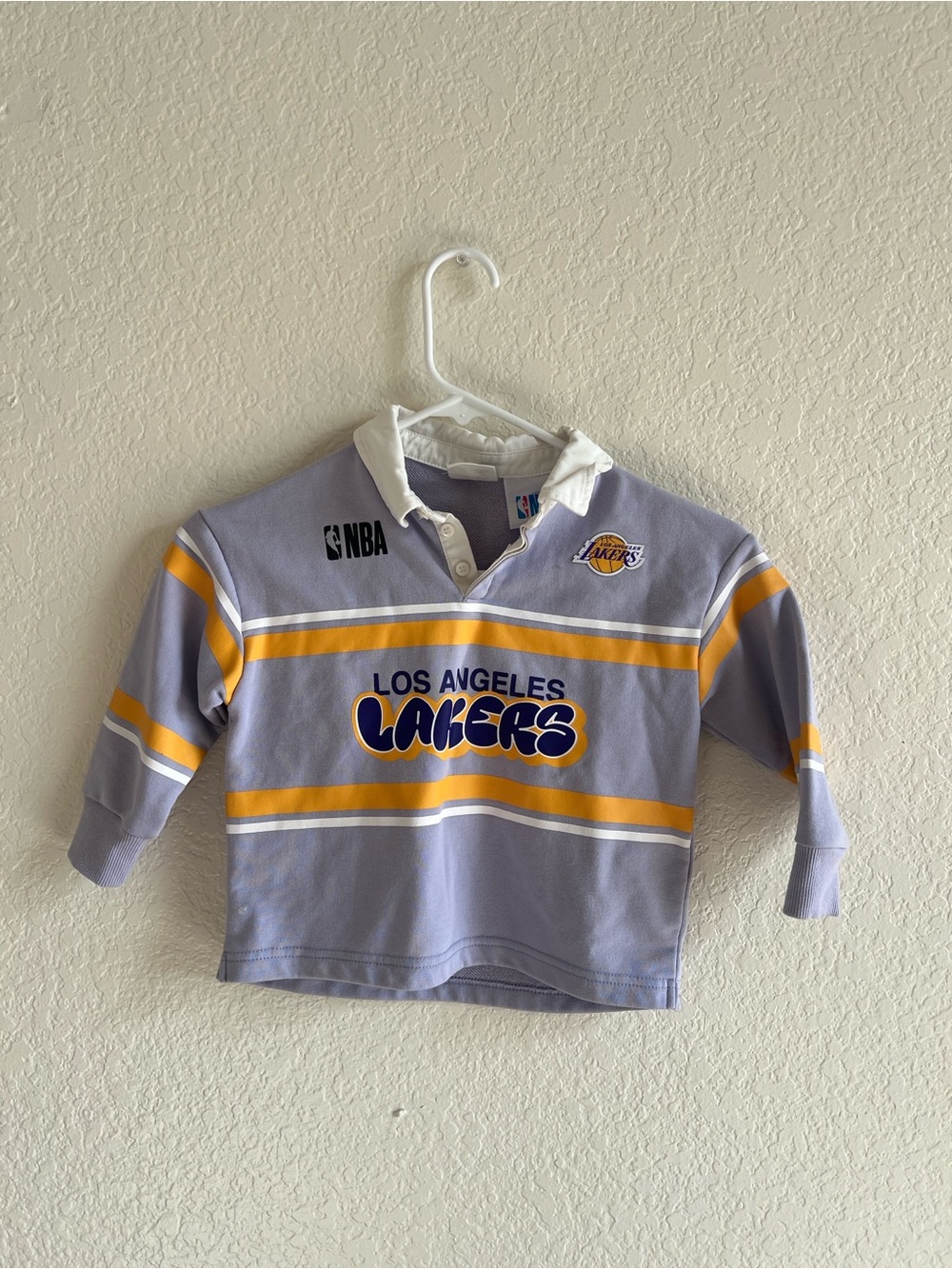 Cotton On Kids Purple & Gold Los Angeles Lakers Rugby Polo